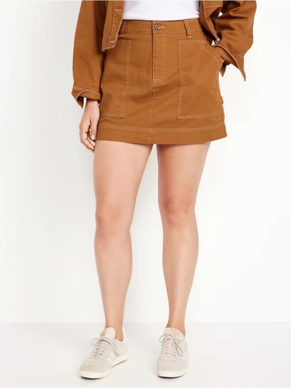 Old Navy Rust Utility Mini Skirt Plus Size 16 Cotton Twill